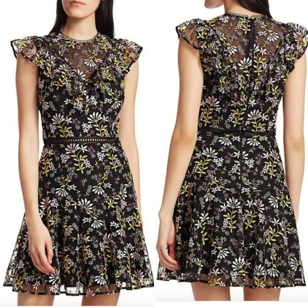 NWT Monique Lhuillier | Anthropologie | Embroidered Floral Dress